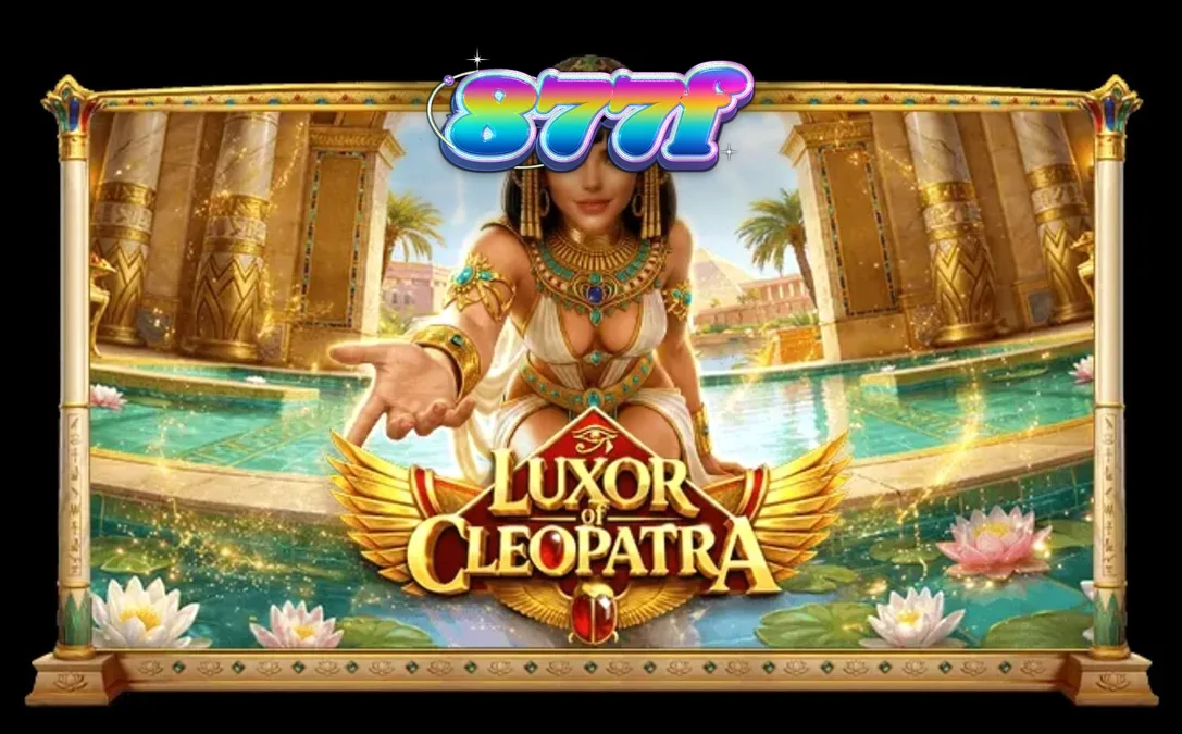 Interface do jogo Luxor of Cleopatra exibindo símbolos egípcios e o design luxuoso